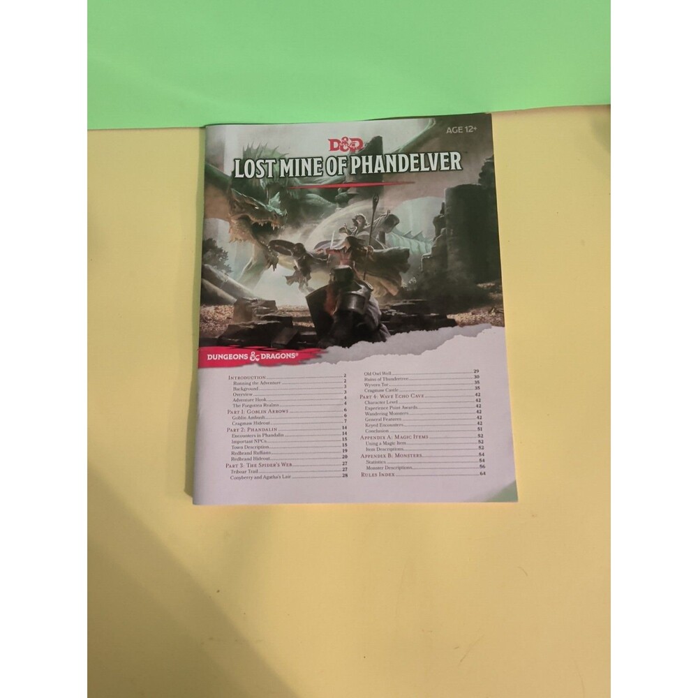 D&D 5e Lost Mine of Phandelver Adventure BOOK ONLY Starter Set Dungeons Dragons
